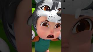 Run three little pigs Big bad wolf is here  Rosoomelody Song nurseryrhymes kidssong shorts [upl. by Suiravaj]