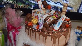 حلوة عيد ميلاد بالشكلاط رااااائعة و بشكل جميلللل gâteau danniversaire au kiner🍫🍫🍫🍫👍🏻👍🏻👍🏻 [upl. by Atalee158]