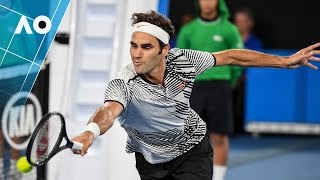 Epic 26 shot rally Federer v Nadal 5th set Final  Australian Open 2017 [upl. by Pietrek]