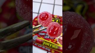 Red juicy drop gummy candy chewy gummies and sour gel jelly food mukbang [upl. by Kenney659]