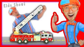 Blippi Toys Fire Trucks for Children  FIRE TRUCK SONG [upl. by Mcnair]