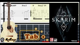 Guitar Tab  The Bannered Mare The Elder Scrolls V Skyrim OST Fingerstyle Tutorial Anp [upl. by Akemot518]