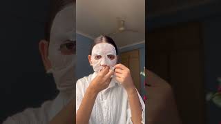 Easy hack to apply face sheet mask properly shorts ashortaday youtubeshorts [upl. by Territus]