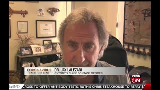 Dr Jacob Lalezari discusses Leronlimab for COVID19 KRON News April 23 2020 [upl. by Ahsiuq585]