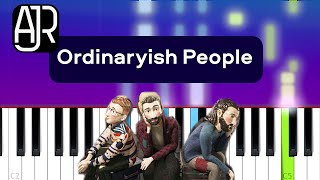 AJR  Ordinaryish People  Piano Tutorial [upl. by Warring380]