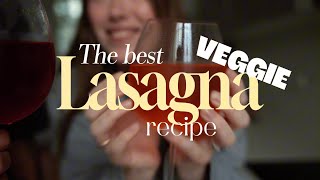 The BEST VEGGIE LASAGNA recipe 🍅🥕 I Cozy cooking NO TALKING [upl. by Tiertza]