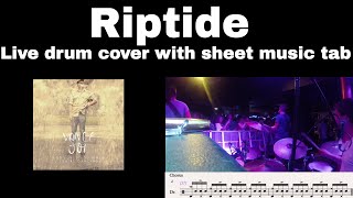 Vance Joy Riptide  Live Drum Cover With Sheet Music Tab 24 [upl. by Bower]