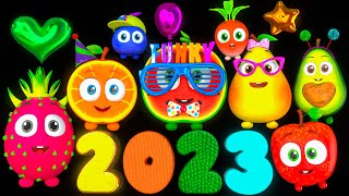 2023 BIG Collection  Funky Fruits Baby Sensory  Animation and Dance amp Bedtime Music [upl. by Norvell]