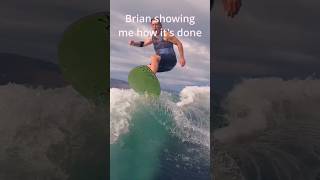 FIRST TIME WAKESURFING wakesurf wakesurfing howtowakesurf howtosurf boat boating okanagan [upl. by Ylrak]