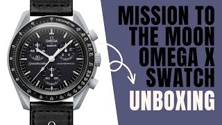 Swatch x Omega Mission to the Moon Watch Unboxing  Speedmaster MoonSwatch Chronograph Watch Review [upl. by Nebur]