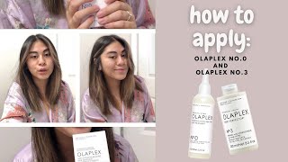 How To Apply Olaplex no0 and no3 [upl. by Irab]