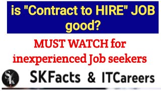 quotContract to HIREquot JOB is good jobs skfacts [upl. by Dugald]