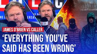 James OBrien takes on farright sympathiser after riots  LBC [upl. by Nnagem]