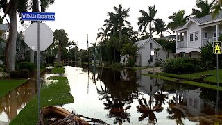 SWAMPED Downtown Punta Gorda roads still underwater a day after Hurricane Debby [upl. by Hsemin]