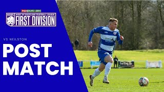 POST MATCH Kilwinning Rangers 15 Neilston [upl. by Dotson]