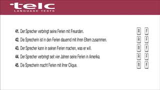 TELC B1 Zertifikat Deutsch für Jugendliche  Modelltest 2 Hören Teil 1 mit Lösungsschlüssel [upl. by Orth]