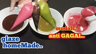 cara membuat glaze dari pop ice anti gagalglazeuntukdonat [upl. by Christiano]