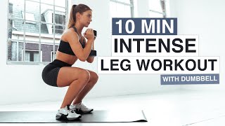 10 MIN INTENSE LEAN LEGS WORKOUT  With Dumbbell [upl. by Harikahs]