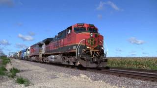 BNSF 1053 East Approaching Earlville Illinois on 942010 [upl. by Devinne828]