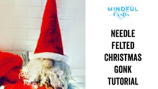 Mindful Crafts December Subscription Box  Needle felted gnome gonk tomte Santa [upl. by Aelrac]