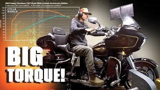 2023 HarleyDavidson CVO Road Glide Limited Anniversary Edition Dyno Test [upl. by Yrek290]