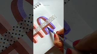 Colorful Name Lettering Design✨💜 Customized  shorts youtubeshorts [upl. by Eerehc14]