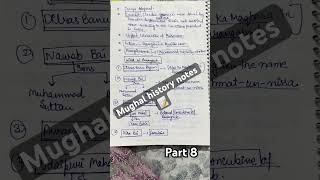 Mughal history notes part 8 mughalhistoryshortsupscsscmotivationtrendingviralshortias [upl. by Pius]