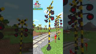 Train Railway Railroad Crossing Animation 踏切 アニメ05803 [upl. by Fairfield]