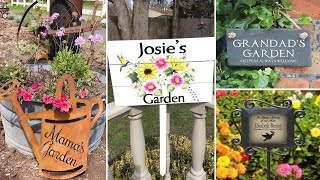 33 Adorable Garden Sign Ideas to Make Your Outdoor More Charming  DIY Gardening [upl. by Naltiac]