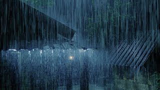 RAIN and THUNDER bedtime sounds  Deep Sleep with Heavy Rain on Tin Roof Relax Study [upl. by Anes]