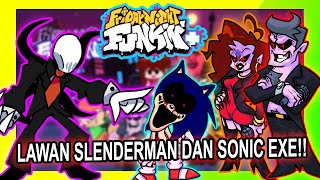 BOYFRIEND NEKAT NANTANGIN SLENDERMAN DAN SONIC EXE  ORTU GIRLFRIEND BUBARRR BAHAS MOD FNF [upl. by Bradleigh]