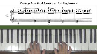 Czerny Practical Exercises for Beginners Op 599 No 17 Piano Tutorial [upl. by Janelle176]