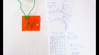 OR GATE Practical Using Transistor BC547  or gate ka practical kaise karen  ORGATE [upl. by Nylde]