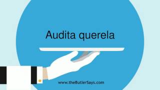 Learn how to say this word quotAudita Querelaquot [upl. by Gellman]