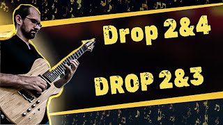 Jazz Guitar Lesson Advanced Jazz Harmony Drop 2amp4 and Drop 2amp3  Tom Lippincott [upl. by Pacifa519]