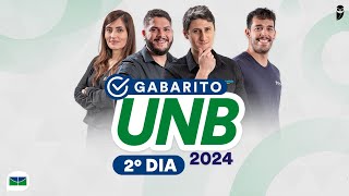 Gabarito UNB 2024 – Correção de prova AO VIVO 2º dia [upl. by Haidabej88]