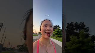 lets run a half marathon 🏃🏻‍♀️🧂🍉marathon marathontraining longrun running halfmarathon [upl. by Oralla]