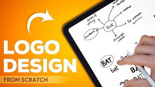 DESIGNING A LOGO FROM SCRATCH  FULL PROCESS [upl. by Ttennaj567]