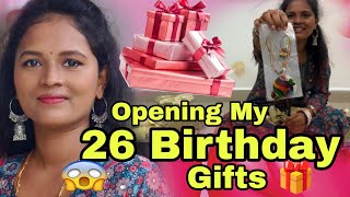 26 Birthday Gifts Unboxing 😍 🎁  Bharya Vlogs [upl. by Eillit]