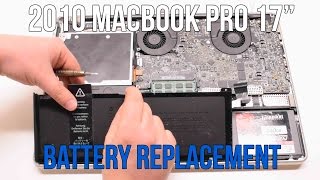 2010 Macbook Pro 17quot A1297 Battery Replacement [upl. by Atiraj]