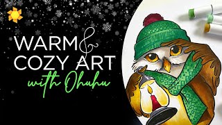 Warm amp Cozy Art Ohuhu 48 marker set [upl. by Serafina]