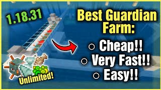 BEST GUARDIAN XP FARM EVER EASY AND VERY FAST In Minecraft Bedrock 120 [upl. by Stefan]