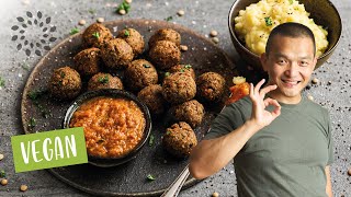 Linsenbällchen mit Kartoffelpüree Rezept  Vegan [upl. by Kohn]