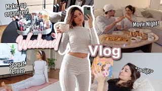 Spagat lernen PMS Makeup Organizer Movie Night ampampamp  WEEKEND VLOG [upl. by Arraeis]