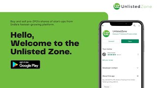 UnlistedZone App  Buy amp Sell PreIPO Shares in Just One click  Download from Google Playstore [upl. by Gavin]