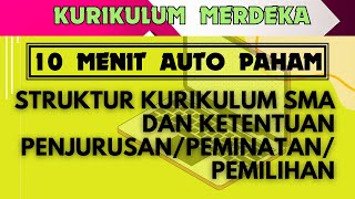 STRUKTUR KURIKULUM MERDEKA SMAMA DAN ATURAN PENJURUSANPEMINATANPEMILIHANSERI KM 13 [upl. by Yssep]