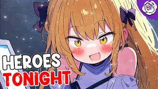 Nightcore  Heroes Tonight Lyrics [upl. by Alamat]