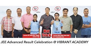 IITJEE ADVANCED 2018 Result Celebration in VIBRANT ACADEMY [upl. by Bowerman]