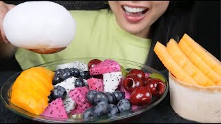 FRUIT CEREAL SO GOOD ASMR EATING SOUNDS  NO TALKING  SASASMR [upl. by Noed]