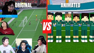 Original vs Animation  Kelas Kakap FIFA 2022 Ft ACI GameSpot Stresmen Odo Kentang dkk [upl. by Suhpoelc]